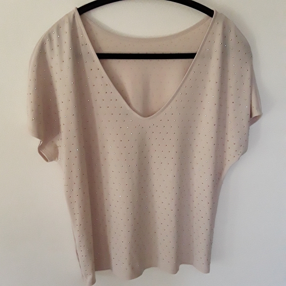 Jennifer Lopez Gold Studded Top Size XS - Picture 2 of 4